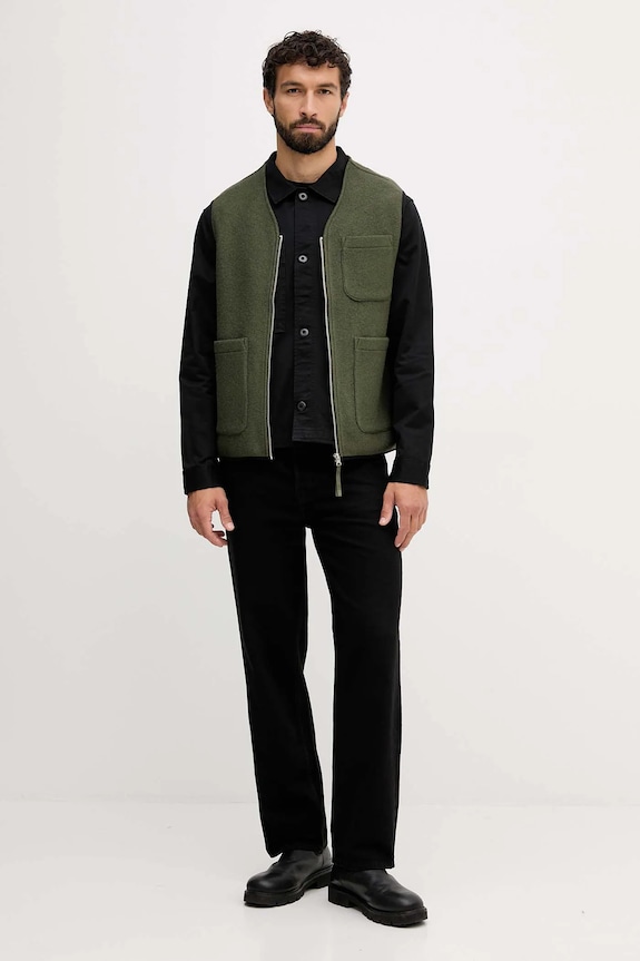 Βαμβακερό πουκάμισο Calvin Klein Jeans LV04RD110G μαύρο AW25