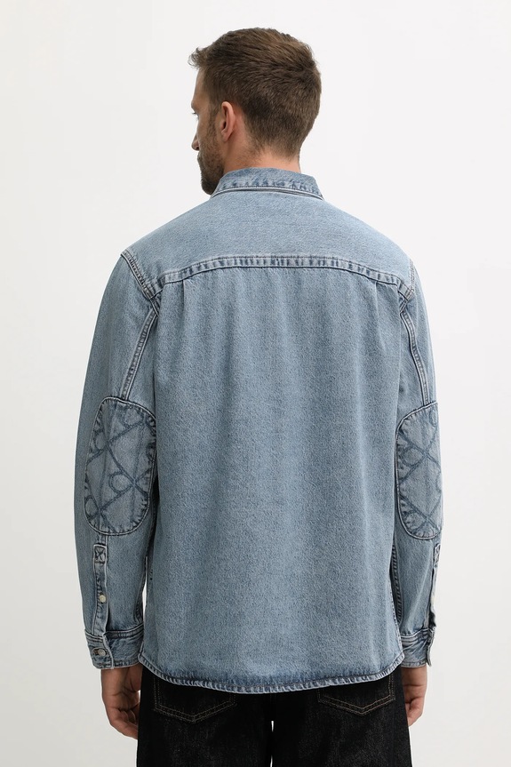Îmbrăcăminte Calvin Klein Jeans cămașă jeans LV04RD747G albastru