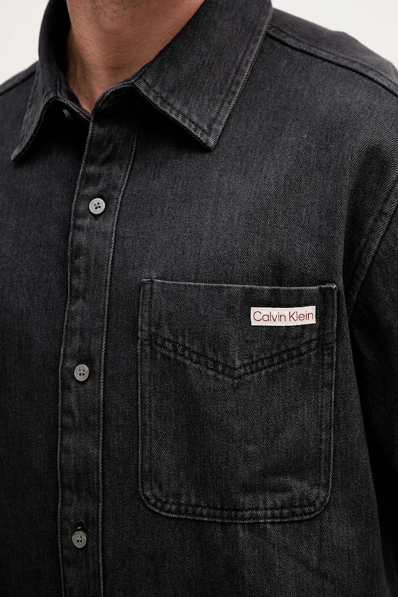 Calvin Klein Jeans koszula jeansowa LV04RD765G czarny