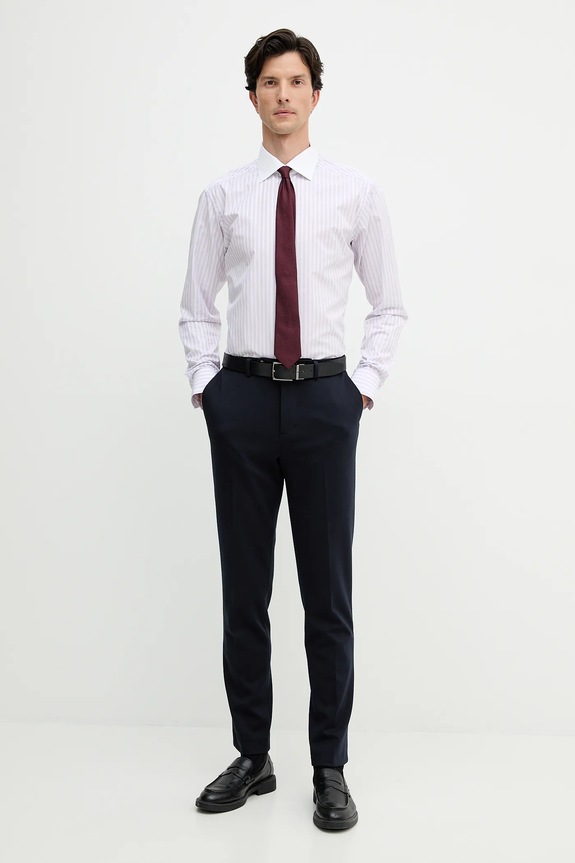 Bavlnená košeľa Eton 100013972 fialová AW25