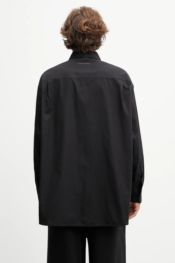 Одежда Хлопковая рубашка MM6 Maison Margiela SH0DT0034.M35480.900 чёрный