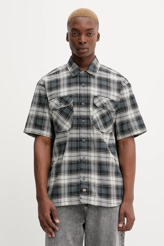 Bavlnená košeľa Dickies regular modrá DK0A8674
