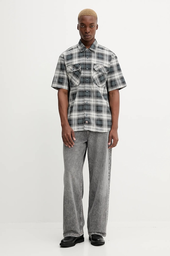 Dickies cămașă din bumbac DK0A8674 albastru AW25