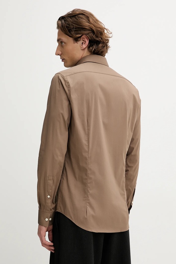 Odzież Calvin Klein koszula LV019EU037 brązowy