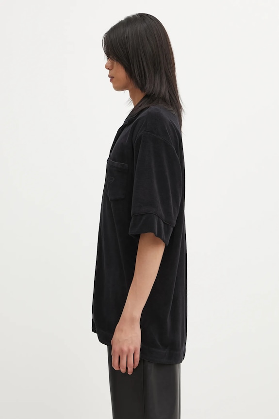 Pamučna košulja VETEMENTS Towel UH76SH500B crna AW25