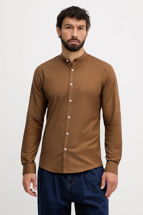 Košile Lindbergh slim hnědá 30.203174A
