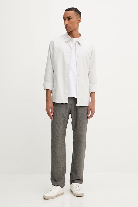 Bavlnená košeľa Calvin Klein LV04LD119G sivá AW25