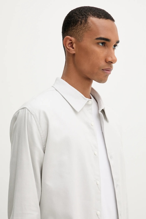 Bavlnená košeľa Calvin Klein sivá LV04LD119G