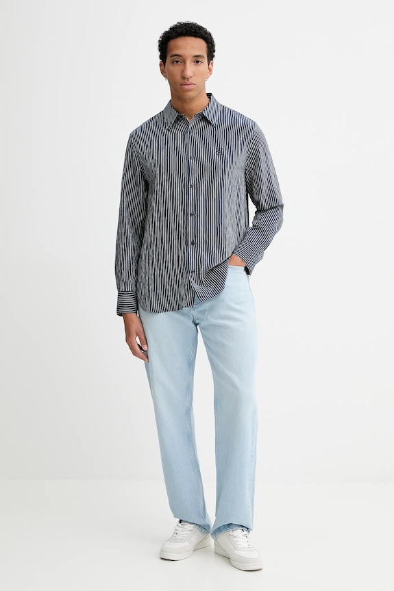 Calvin Klein cămașă LV04LD124G bleumarin AW25