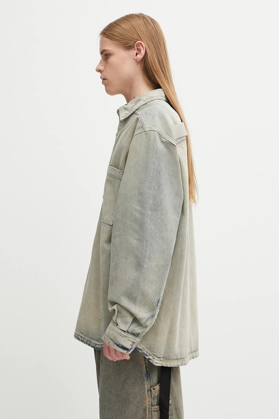 Rick Owens DRKSHDW cotton shirt Jumbo Outershirt DU02E7769.DMP gray AW25