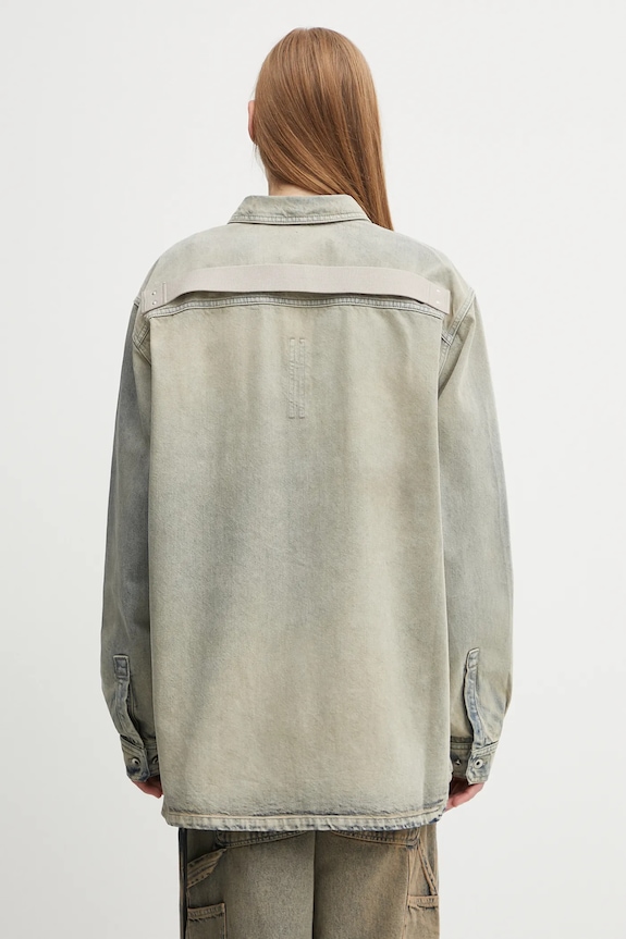 Clothing Rick Owens DRKSHDW cotton shirt Jumbo Outershirt DU02E7769.DMP gray