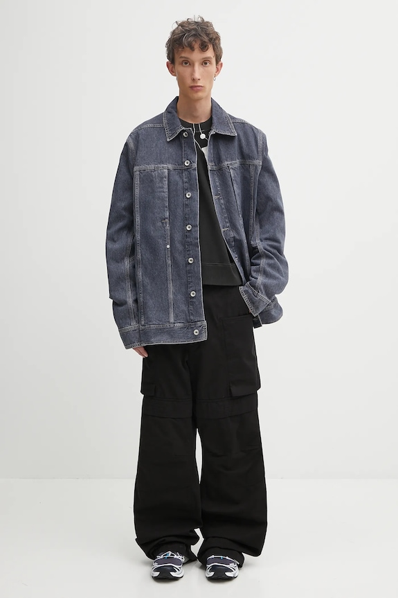 Džínová košile Rick Owens DRKSHDW Lido Worker DU02E7752.DGY šedá
