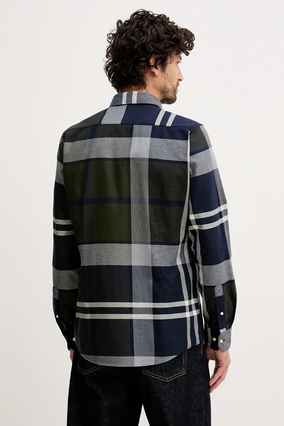 Îmbrăcăminte Barbour cămașă din bumbac DUNOON MSH4980 verde