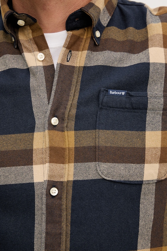 Хлопковая рубашка Barbour FOLLEY MSH5364 тёмно-синий