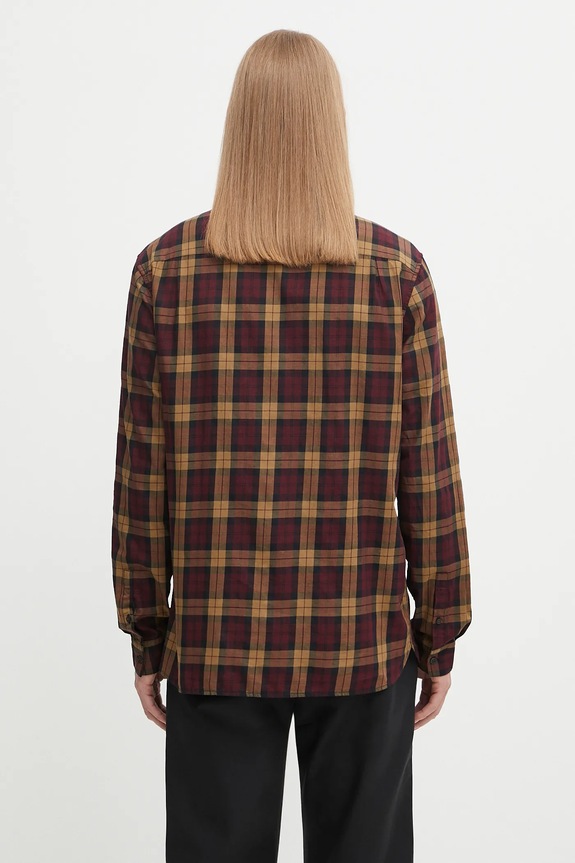 Ρούχα Βαμβακερό πουκάμισο Fred Perry M1742 μπορντό