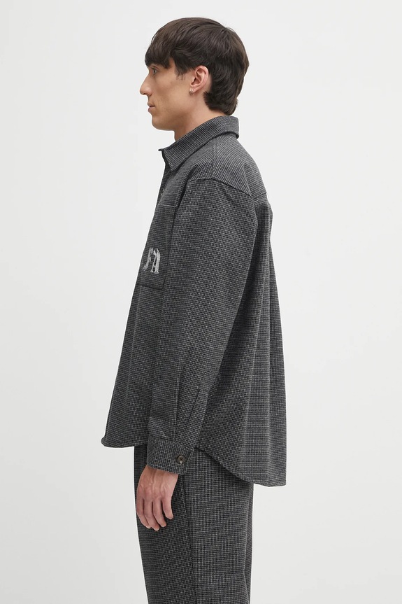 Fucking Awesome wool blend shirt PN20039 gray AW25