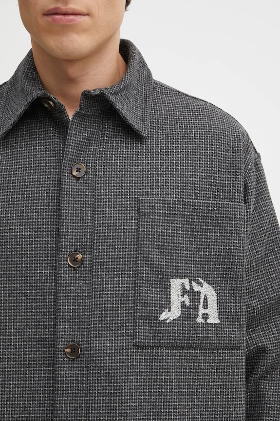 Fucking Awesome wool blend shirt gray PN20039