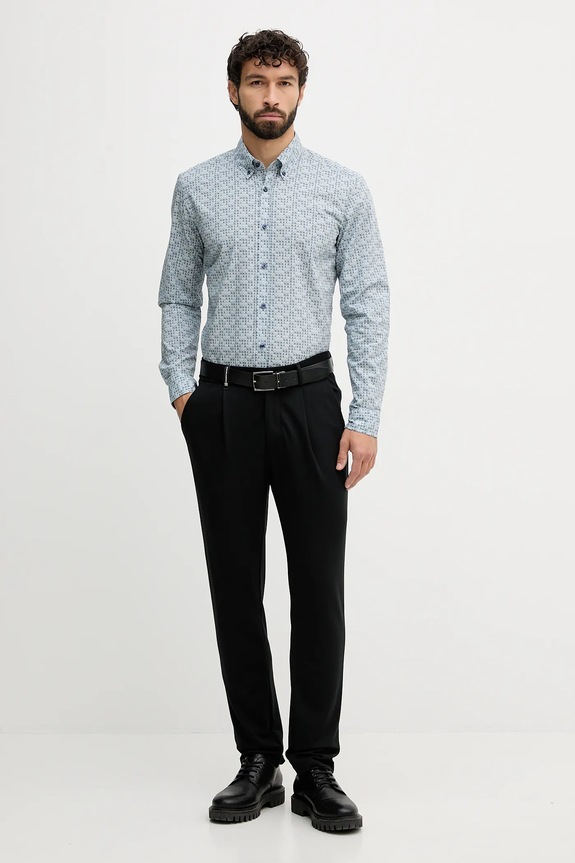 Bavlnená košeľa BOSS Orange Rickert_M 50548975 modrá AW25
