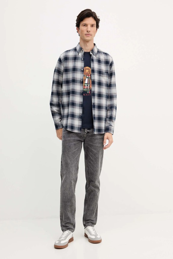 Bavlnená košeľa BOSS Orange Rickert_M 50549430 sivá AW25