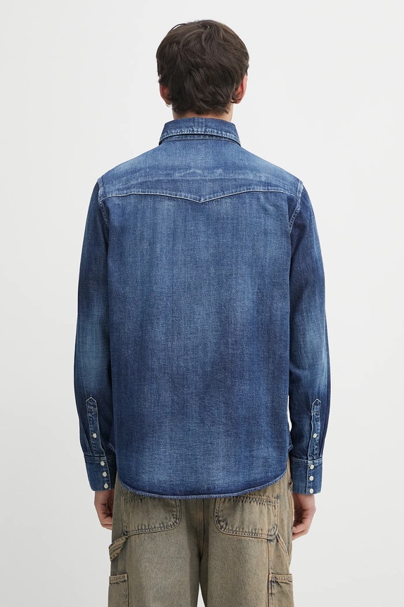 Дрехи Дънкова риза Visvim social sculpture shirt 125105007001 тъмносин