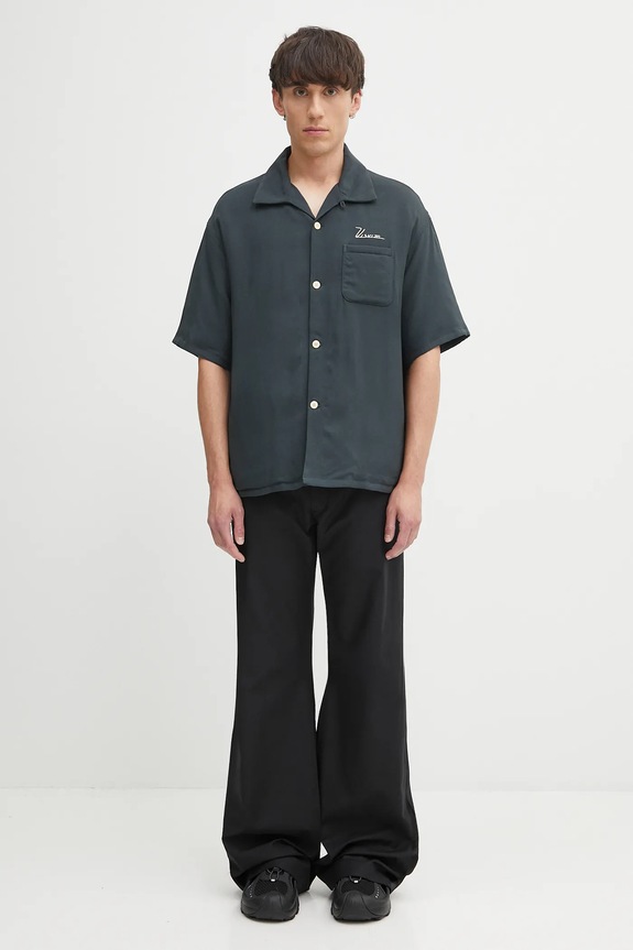 Visvim cămașă grayson down 125105011010 negru