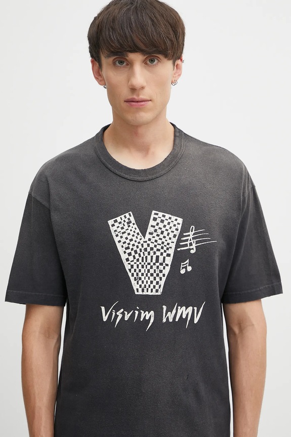 Visvim tricou din bumbac jumbo tee s/s v gri 125105010014