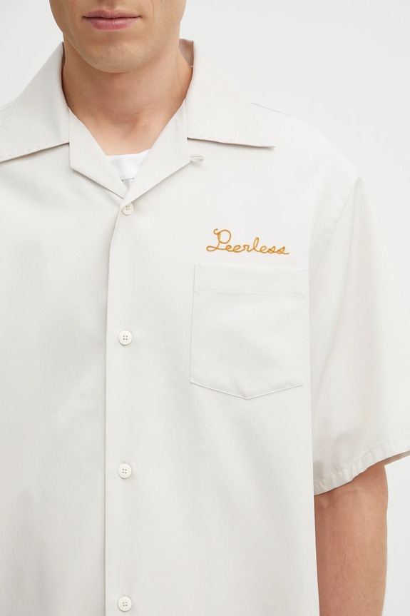 Visvim cămașă de lână keesey sp shirt bej 125105011013