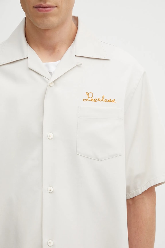 Vlněná košile Visvim keesey sp shirt béžová 125105011013