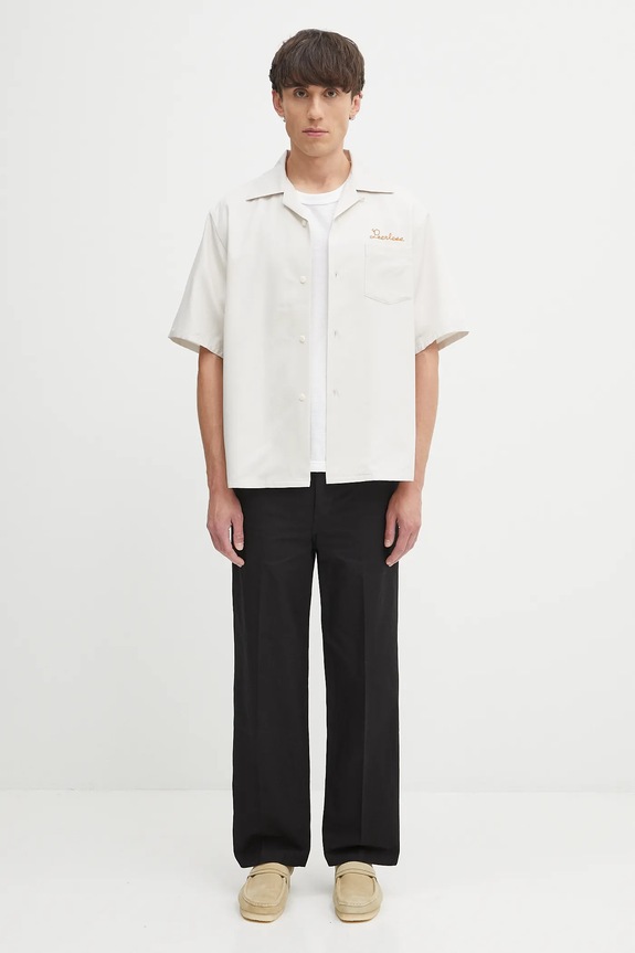 Vlněná košile Visvim keesey sp shirt 125105011013 béžová