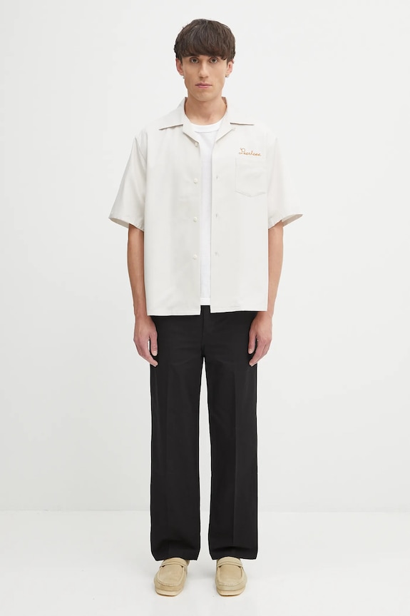 Vlněná košile Visvim keesey sp shirt 125105011013 béžová