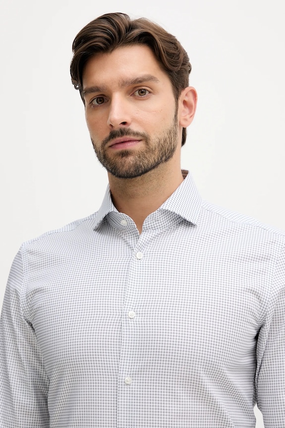 BOSS camicia in cotone H-HANK-spr-B1-C1-253 blu navy 50550643