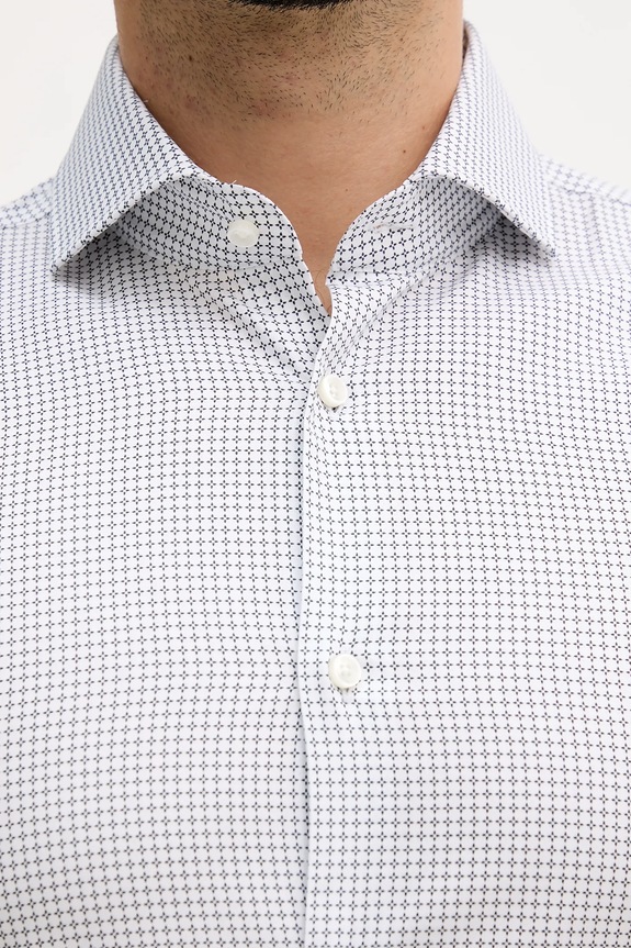 BOSS camicia in cotone H-HANK-spr-B1-C1-253 50550643 blu navy