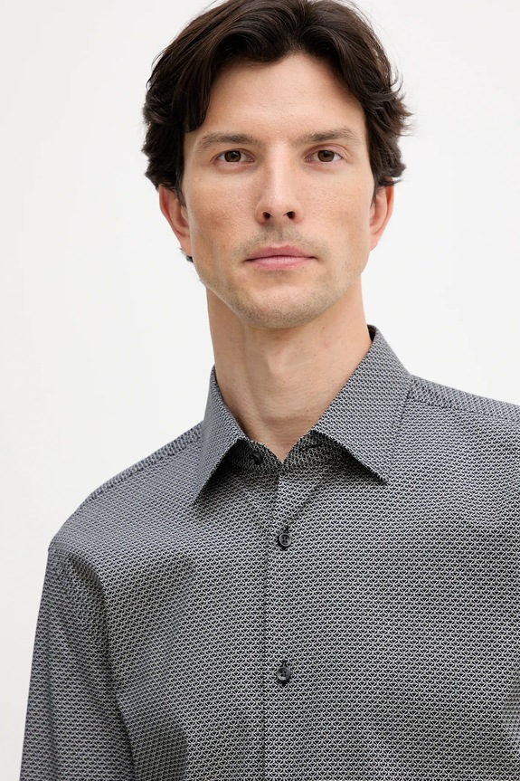BOSS koszula H-HANK-kent-C1-214 czarny 50551363