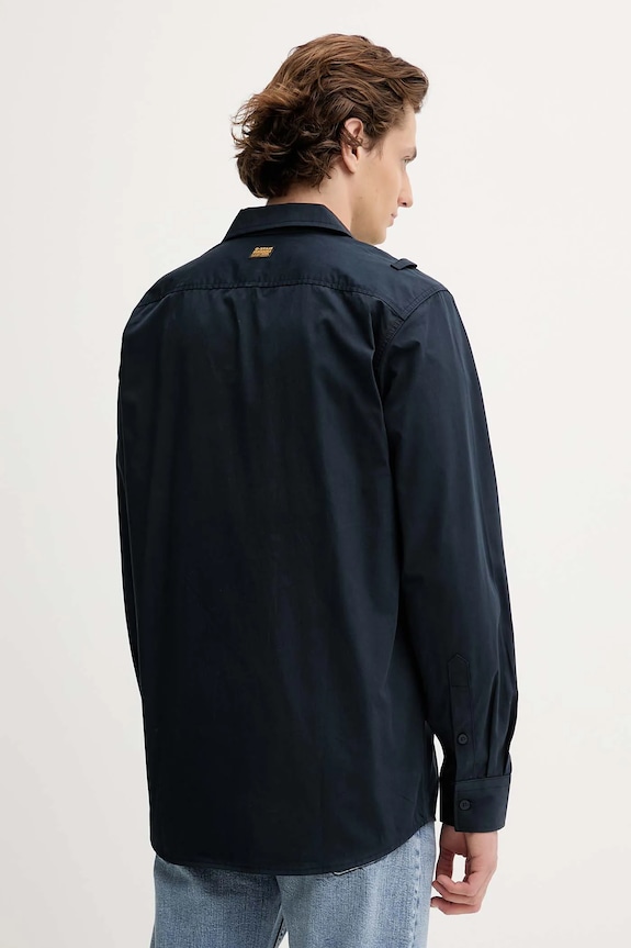 Oblečenie Bavlnená košeľa G-Star Cargo Pocket Regular D26942.E077 tmavomodrá