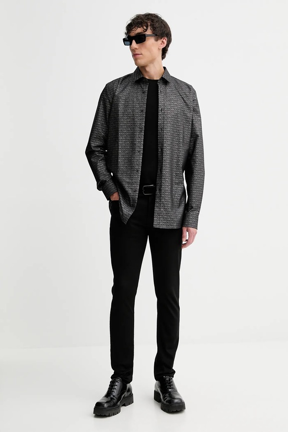 HUGO koszula Elisha02 50524846 czarny AW25