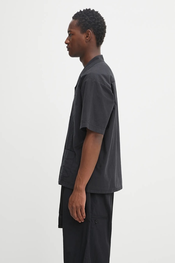 Памучна риза NEIGHBORHOOD guayabera shirt ss 251AQNH.SHM05 черен AW25
