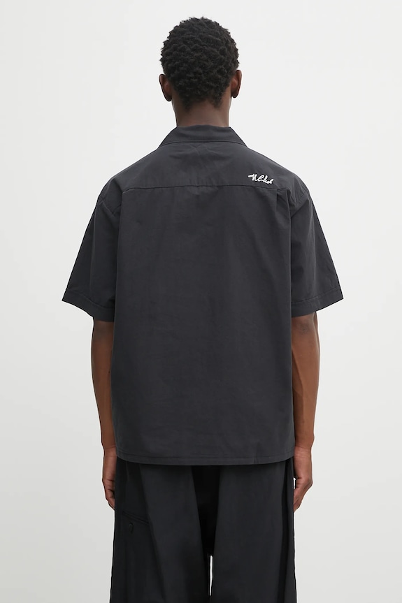 Дрехи Памучна риза NEIGHBORHOOD guayabera shirt ss 251AQNH.SHM05 черен