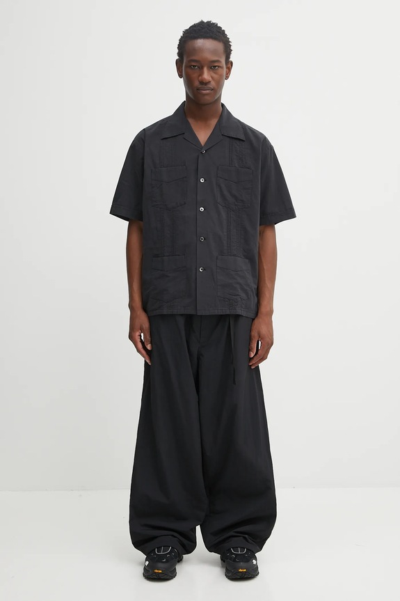 Памучна риза NEIGHBORHOOD guayabera shirt ss 251AQNH.SHM05 черен