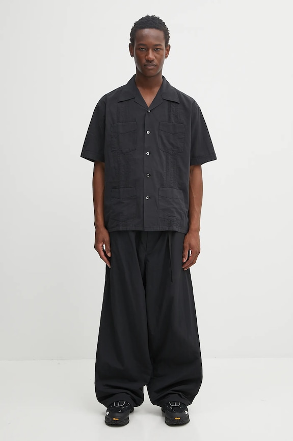 Памучна риза NEIGHBORHOOD guayabera shirt ss 251AQNH.SHM05 черен
