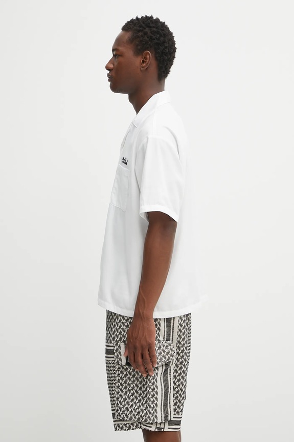 NEIGHBORHOOD camicia solid-color hawaiian shirt ss 251TSNH.SHM07 bianco AW25