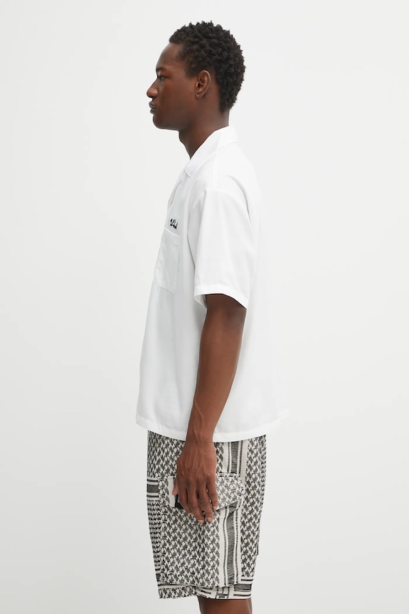 NEIGHBORHOOD camicia solid-color hawaiian shirt ss 251TSNH.SHM07 bianco AW25