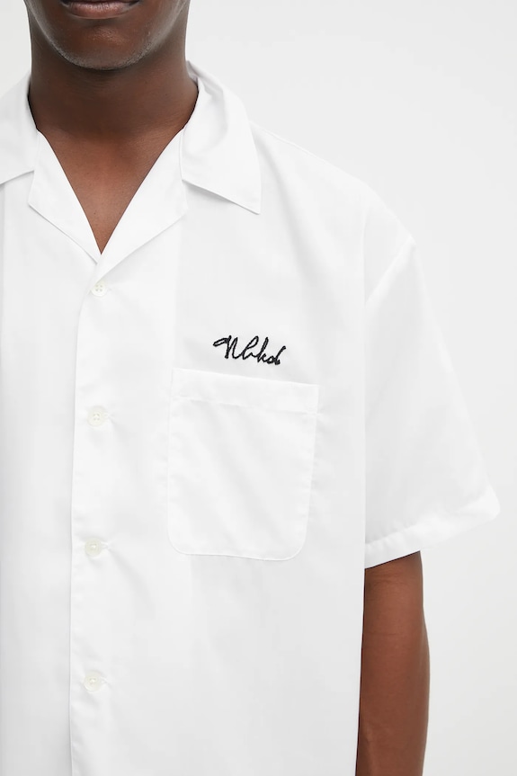 NEIGHBORHOOD camicia solid-color hawaiian shirt ss bianco 251TSNH.SHM07