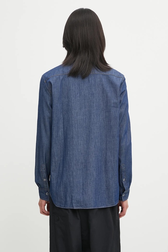 Clothing Lacoste cotton denim shirt CH9084 blue