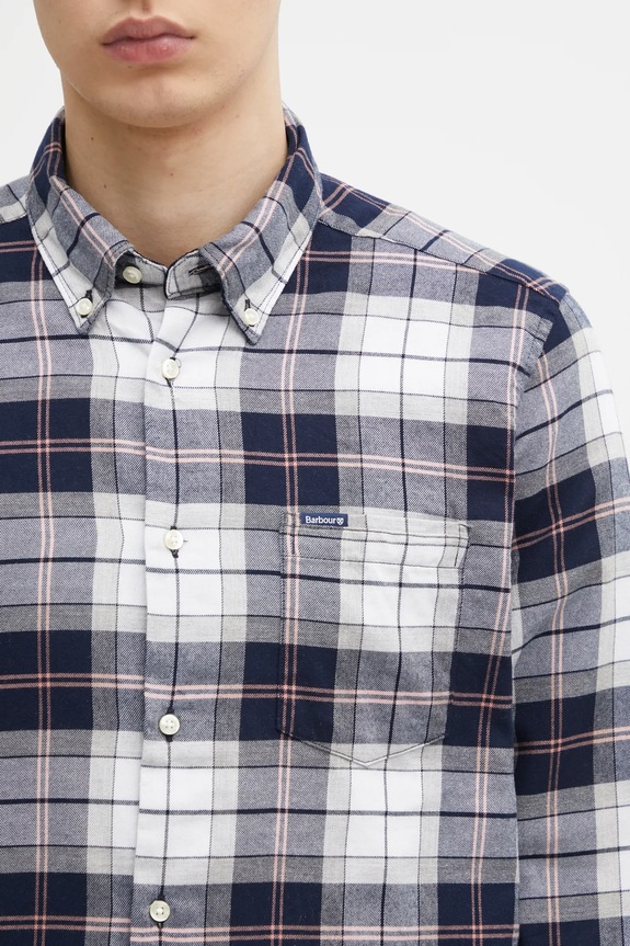 Bavlnená košeľa Barbour Fortrose Tailored Tartan Shirt tmavomodrá MSH4991TN42