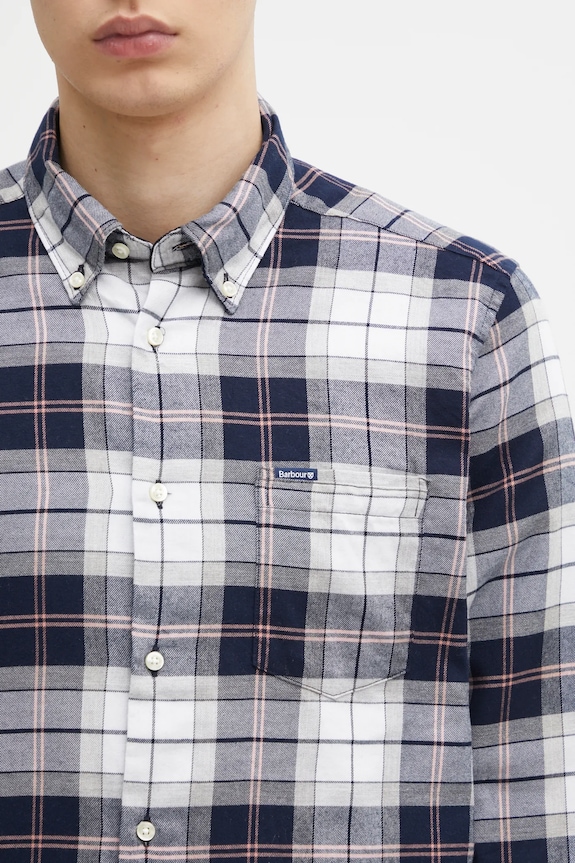 Bavlnená košeľa Barbour Fortrose Tailored Tartan Shirt tmavomodrá MSH4991TN42