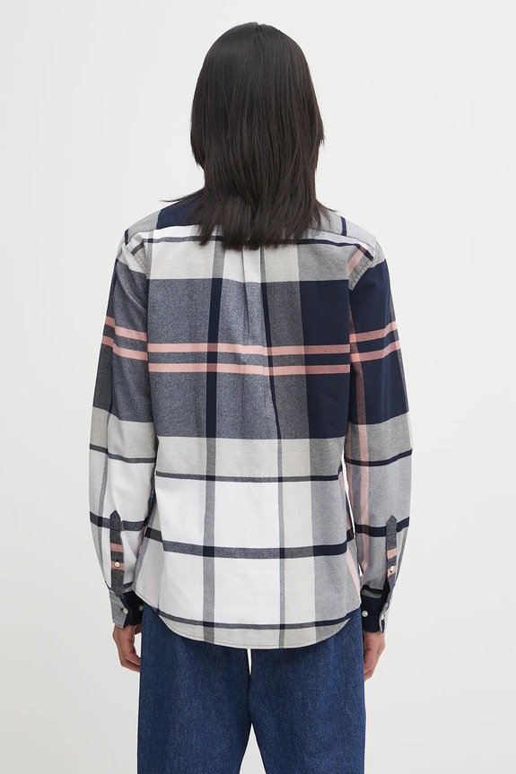 Oblečenie Bavlnená košeľa Barbour Iceloch Tailored Tartan Shirt MSH4994TN42 tmavomodrá