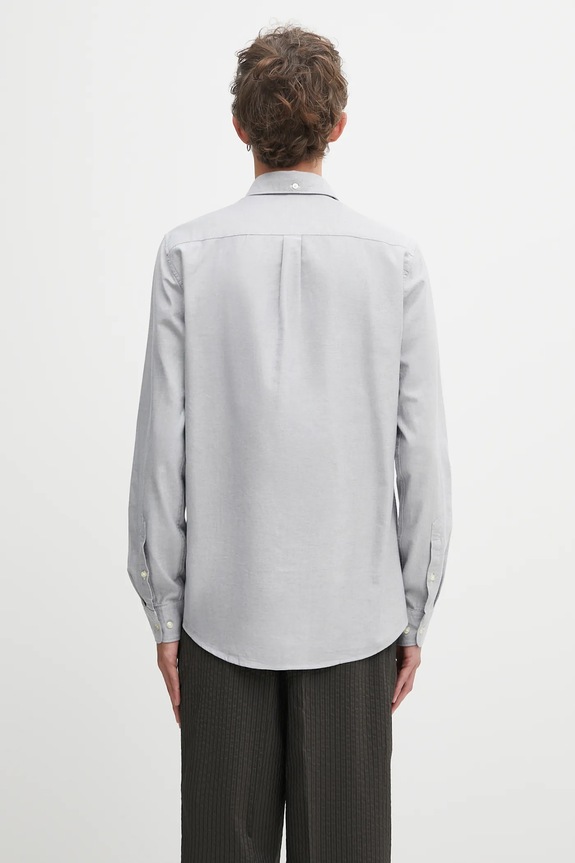 Одежда Хлопковая рубашка Barbour Oxtown Tailored Shirt MSH5301BU43 серый
