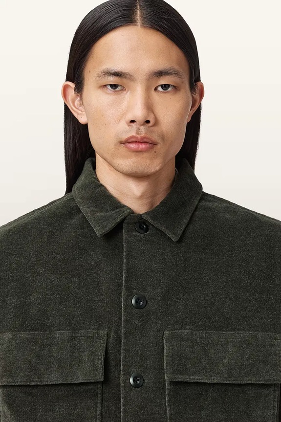 AllSaints camicia HAWKER verde M017SD