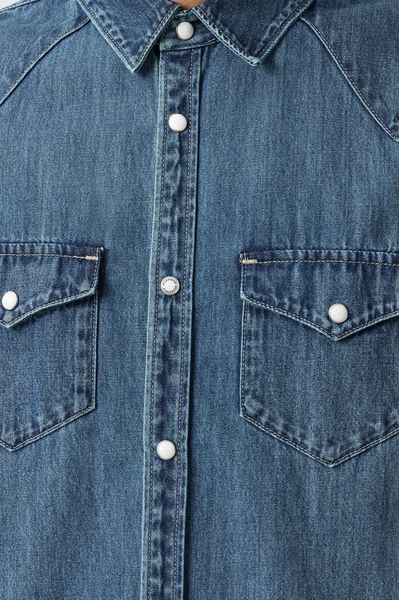 Îmbrăcăminte AllSaints cămașă jeans FENTON M054SD albastru