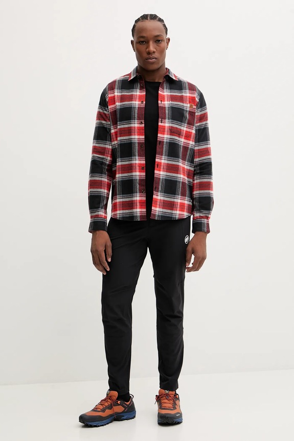 Bombažna srajca Mammut Trovat 1015.01351 rdeča AW25